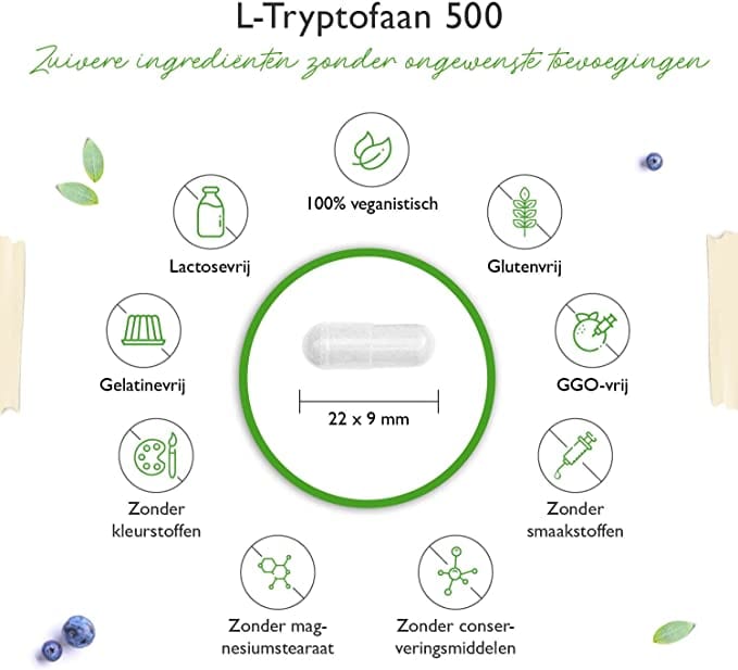 L-tryptofaan | 500mg | 300 capsules | Vit4ever