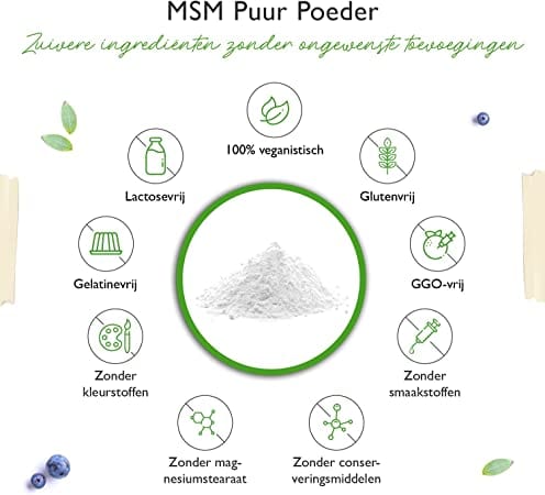 MSM-poeder | methylsulfonylmethaam | 1,1 kg | 99,9% zuiver | Vit4ever