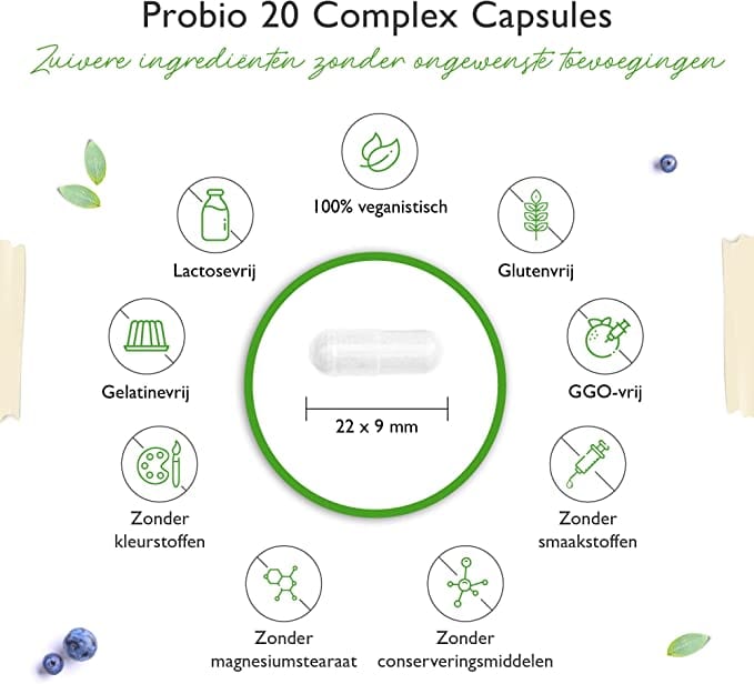 Probiotica 20 | Bio-culture complex | 20 Bacteriestammen + FOS | 180 Capsules | Vit4ever