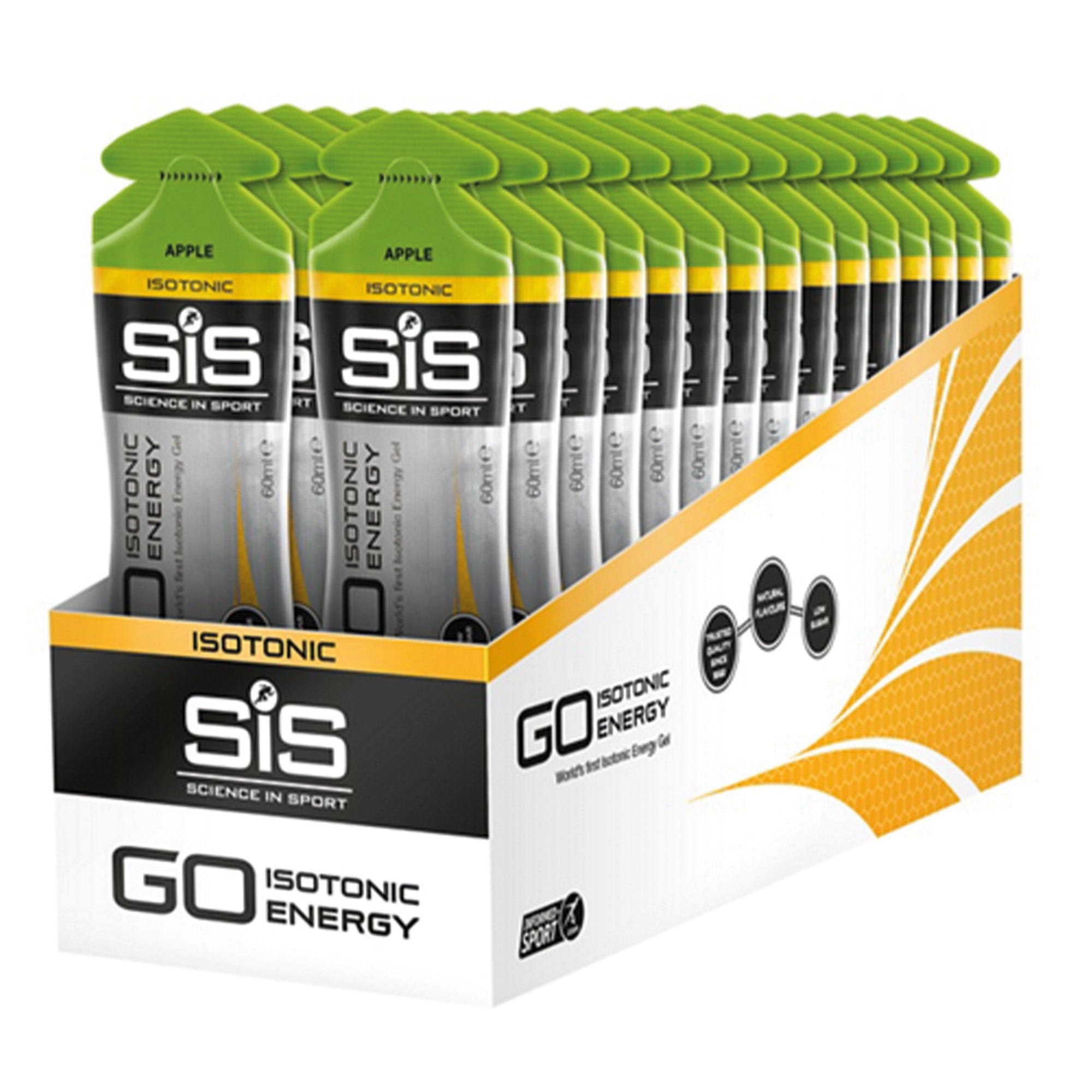 SiS Energygel Go Isotonic - Energie gel - Isotone Sportgel - Apple - 360 Gram (30 Gels)