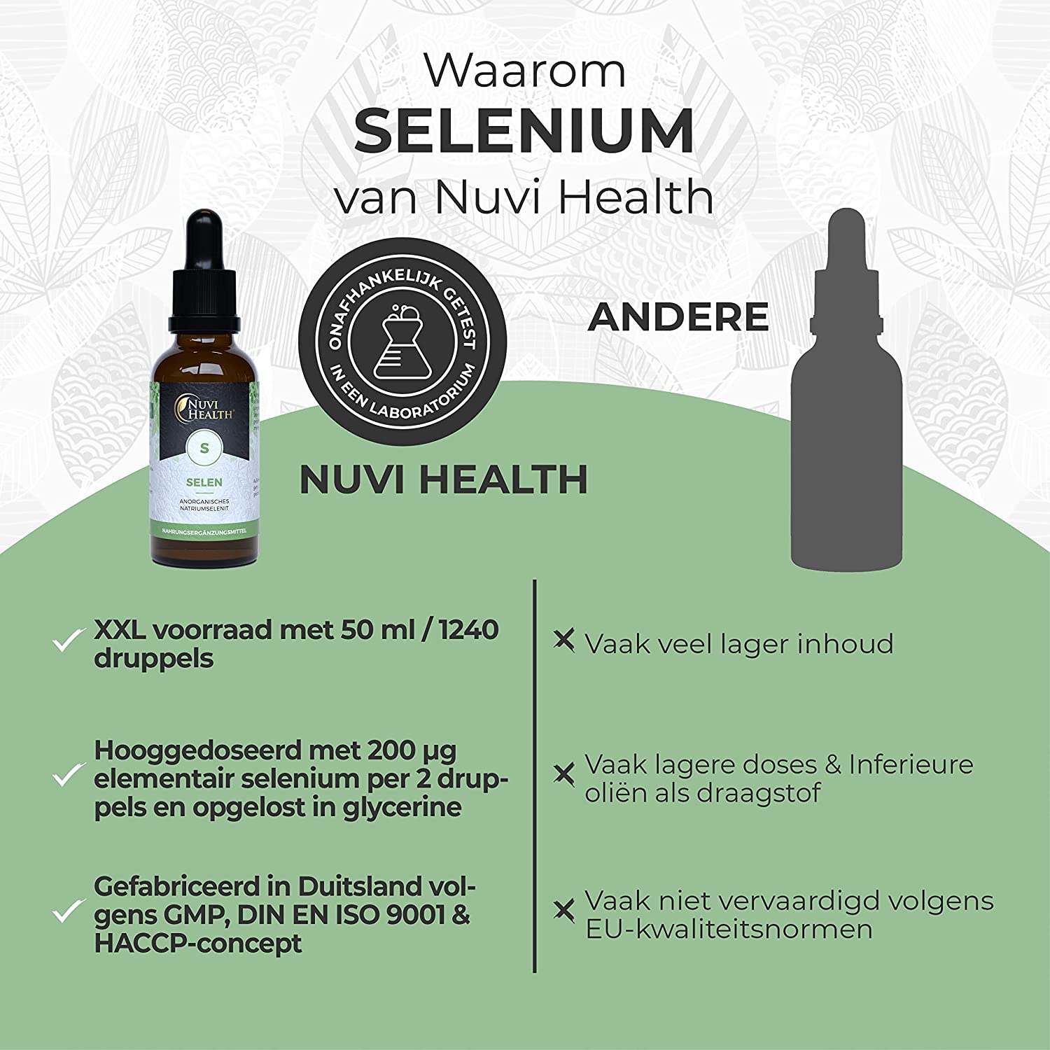 Selenium Druppels | 200 µg | 50ml | Nuvi Health