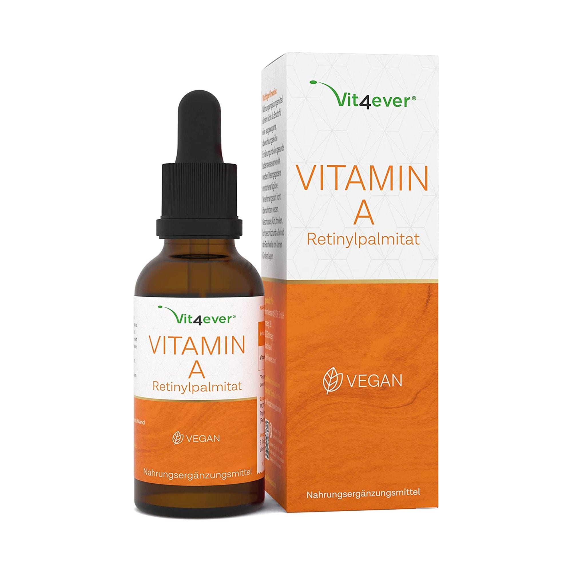 Vitamine A | 2380 Druppes | 70ml | vitamine A ester (retinyl palmitaat) | Zonder Alcohol | Vit4ever