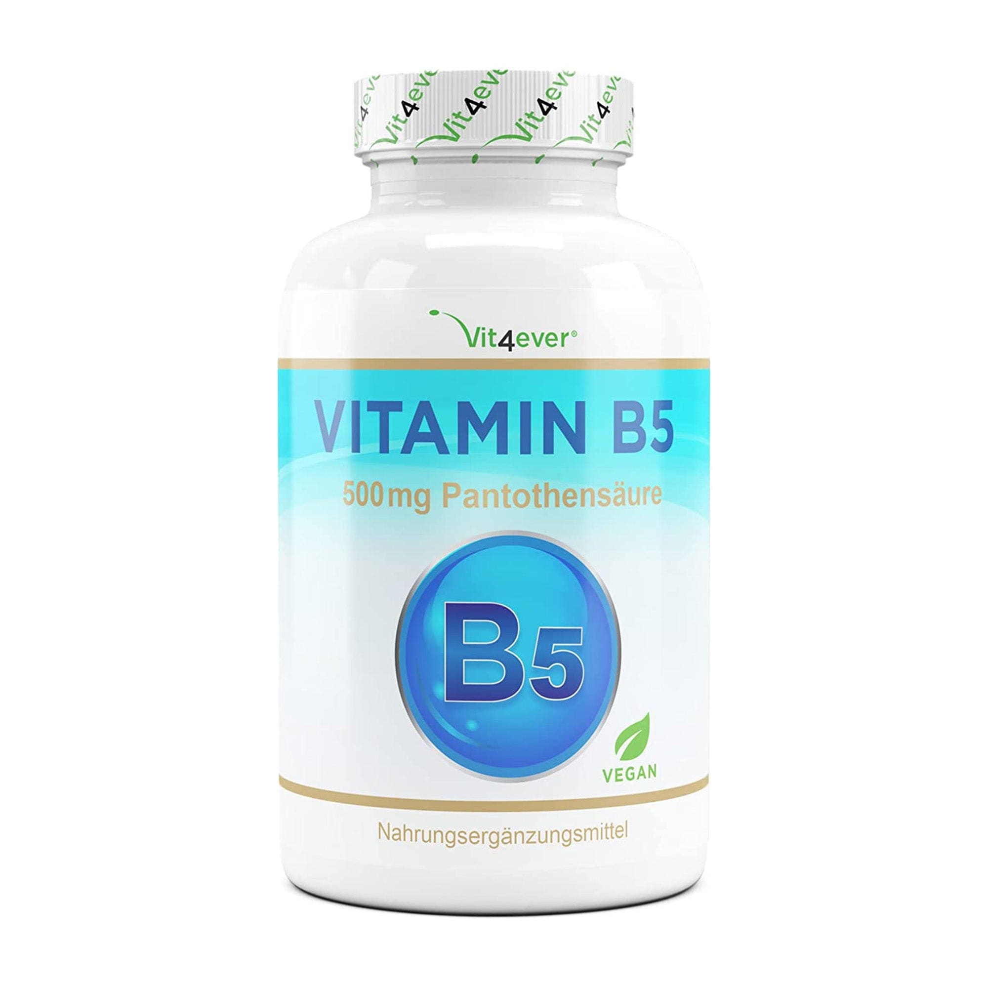 Vitamine B5 | Pantotheenzuur | 500mg | 180 Capsules | Vit4ever