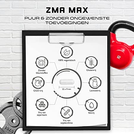 ZMA MAX | 180 Capsules | Zink, Tripple Magnesium & Vitamine B6 | German Elite Nutrition