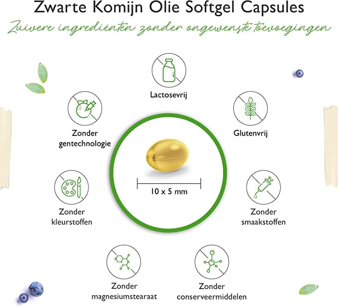 Zwarte Komijn Olie | 1000mg | 420 Capsules | Met Vitamine E | Vit4ever